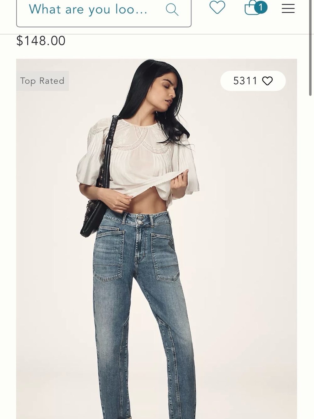 Pilcro Mid Rise Relaxed Jean